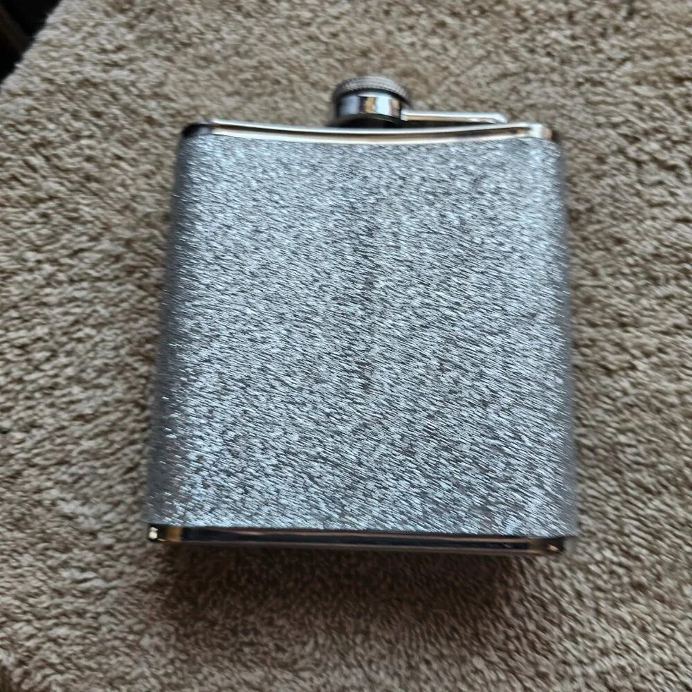 Silver tone flask